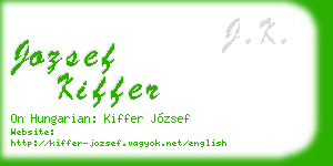 jozsef kiffer business card